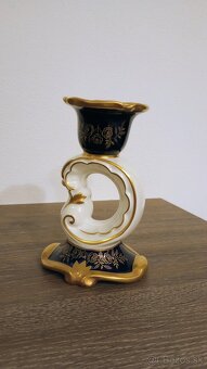 Starožitný porcelánový svietnik Weimar - 5