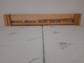 Nová jasanová masivní postel, nosnost 700 kg, Odvezem - 5