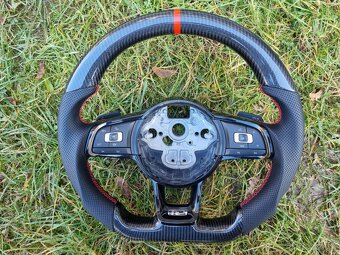 VOLANT RLINE GTD GTI - KOZENY / KARBÓN / ČERVENÉ ŠITIE - 5