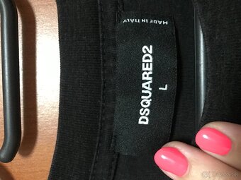 DSQUARED2 originál black pánske tricko L/XL - 5