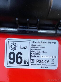 DOLMAR Elektrická kosačka 41cm, 1600W EM41 - 5