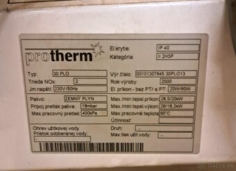 Plynový kotol Protherm 30PLO - 5