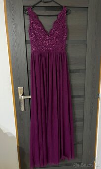 Magenta spoločenské šaty S a M - 5