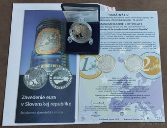 10 eurové Proof mince v etui s certifikátom, letákom a pamät - 5