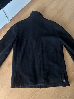 Pánsky vlnený kabát - čierny - 5