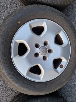 Audi Disky R15, 6J, ET38, 5x100, letné pneu 205/60 r15 - 5