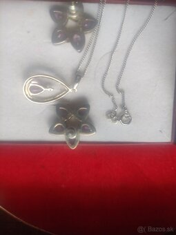 Predam krasnu striebornu supravu s ametystami. - 5