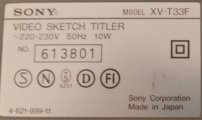 Predám Sony Video Sketch Titler XV-T33F - 5