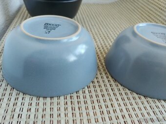 Porcelanove misky IKEA, objem 500 ml, farba cierna a modra - 5