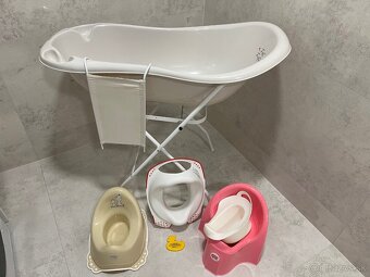 Vanička so stojanom, podložkou na kúpanie, nočník, podsedák - 5