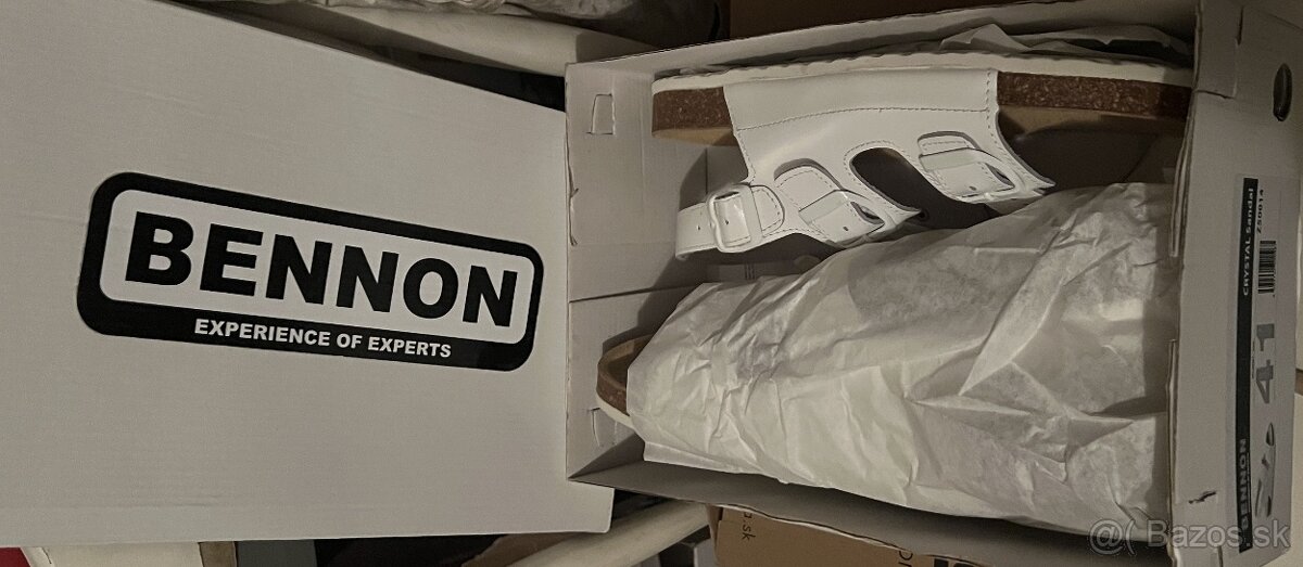 Biele sandále BENON veľkosť č.41 - 6