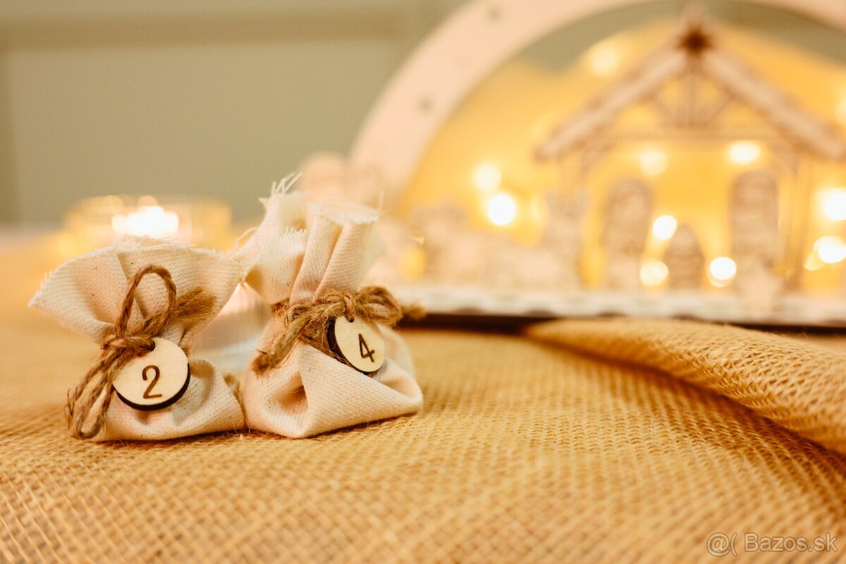 Adventný kalendár - drevený Betlehem - 6