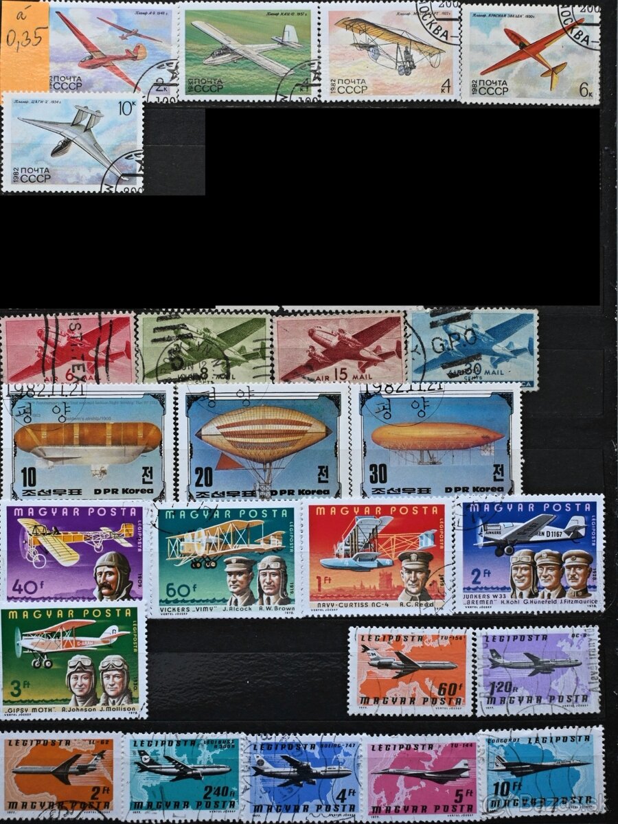 Známky - Letectvo - série 1 - 6