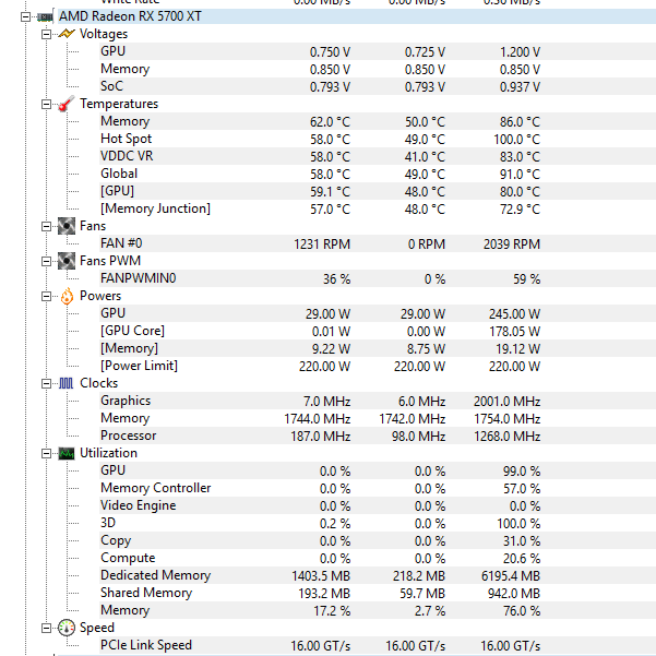 RX 5700 XT sapphire nitro plus 8GB - 6
