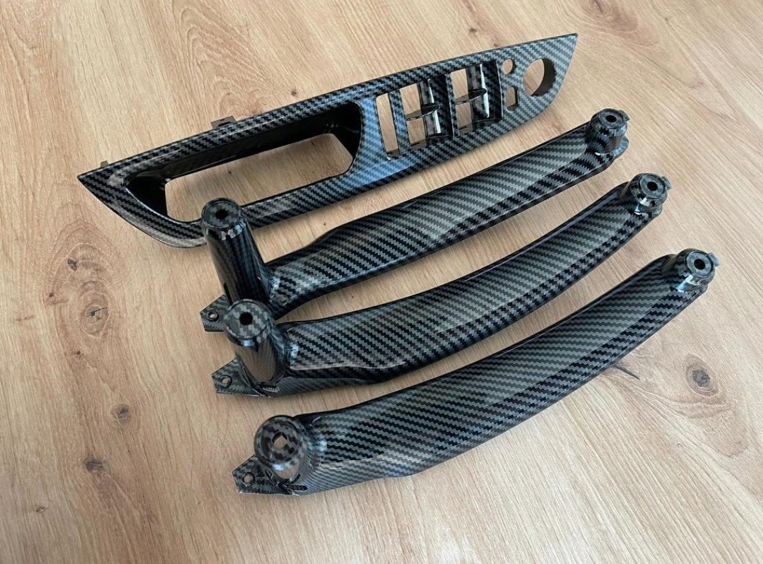 BMW X5 E70,X6 E71-vnútorné madlá dverí-karbón - 6