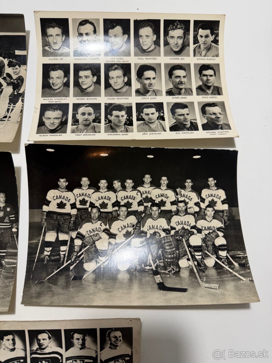 Predam velke formaty pohladnic hokejistami 1952 a 1959 - 6