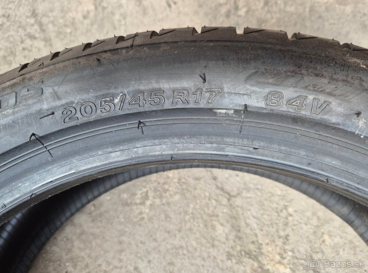 205/45r17 letné 4 ks BRIDGESTONE - nejazdené - 6