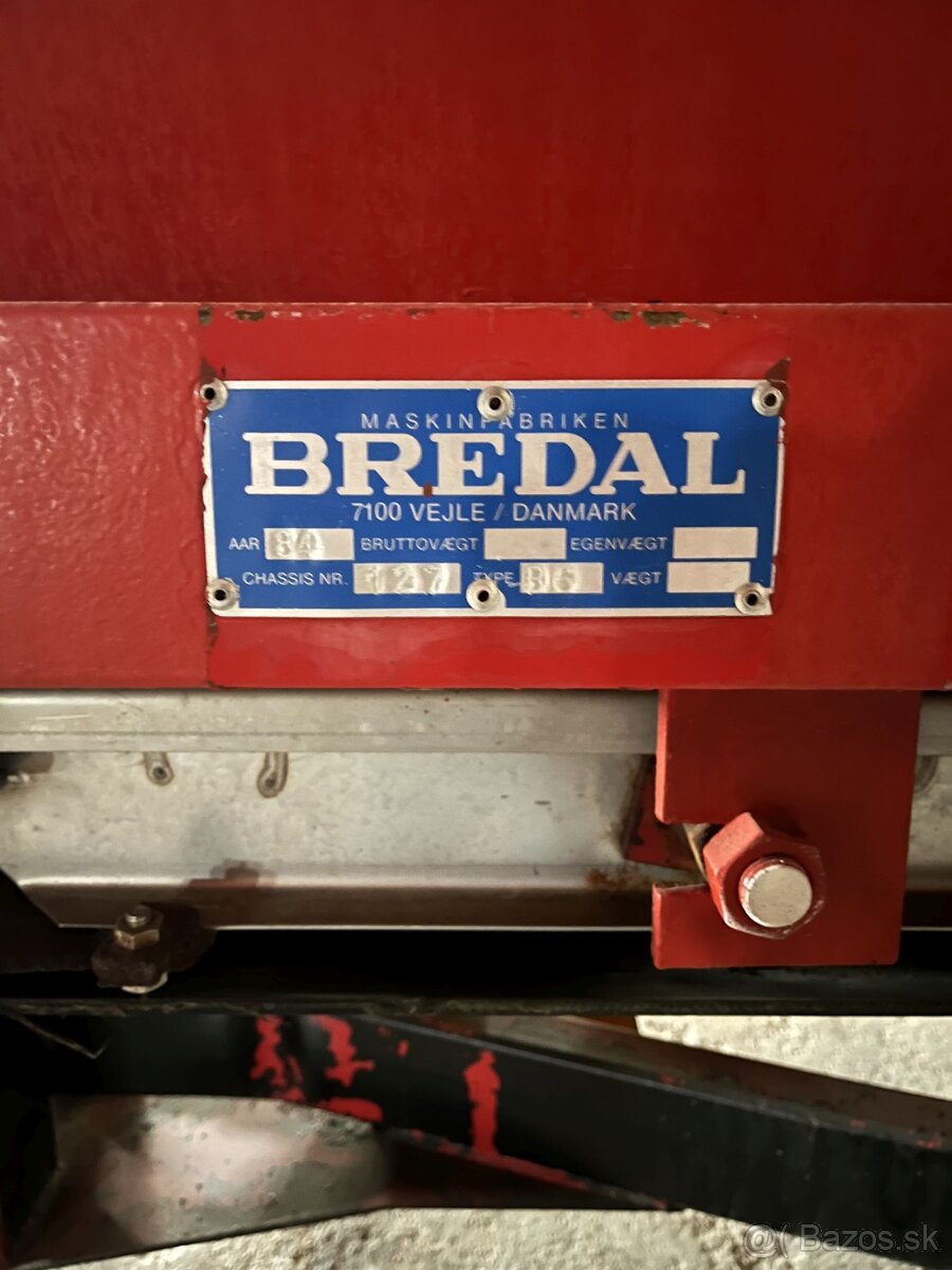 Rozmetadlo priemyselných hnojív Bredal B6 - 6