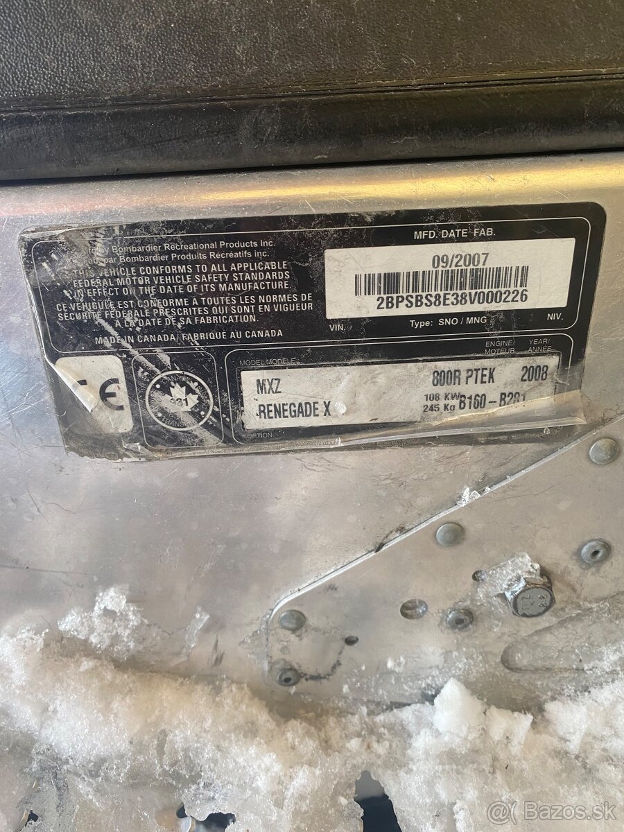 Predám snežný skúter ski-do 800 - 6