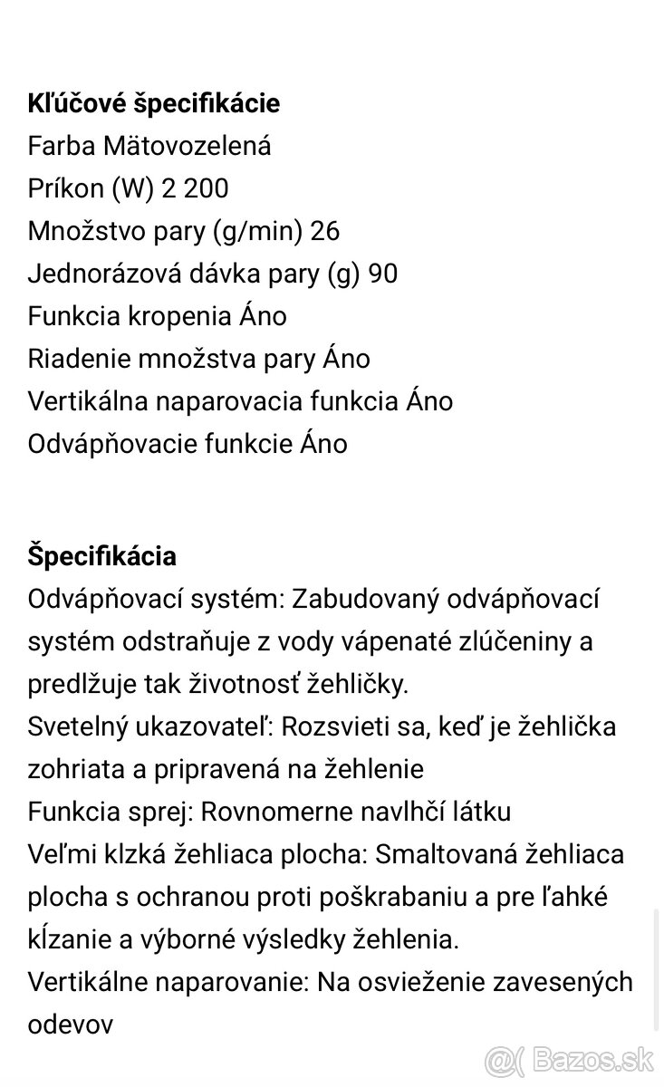 Naparovacia žehlička Electrolux - 6