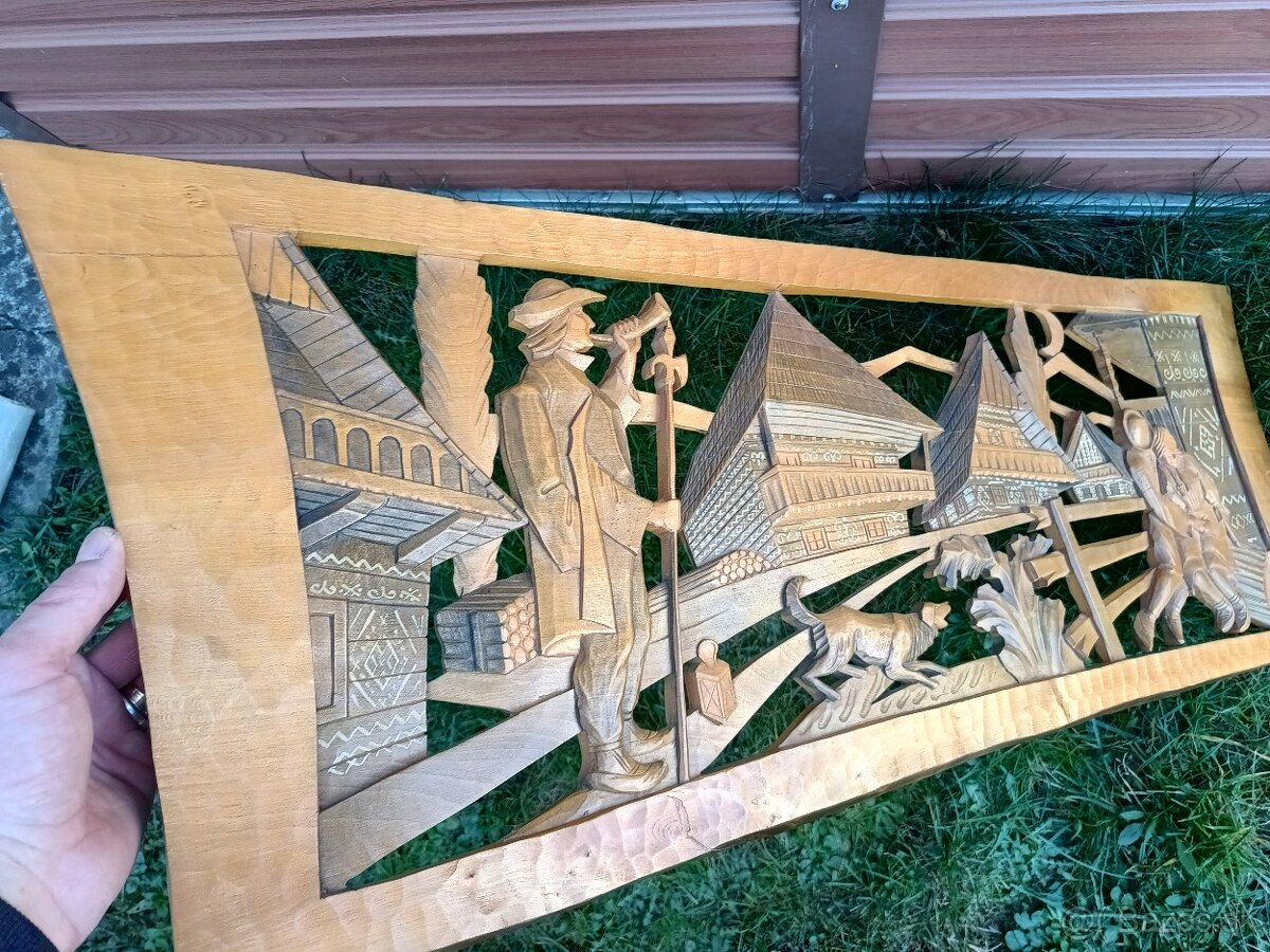 drevorezba ľudový motív Čičmany - 6