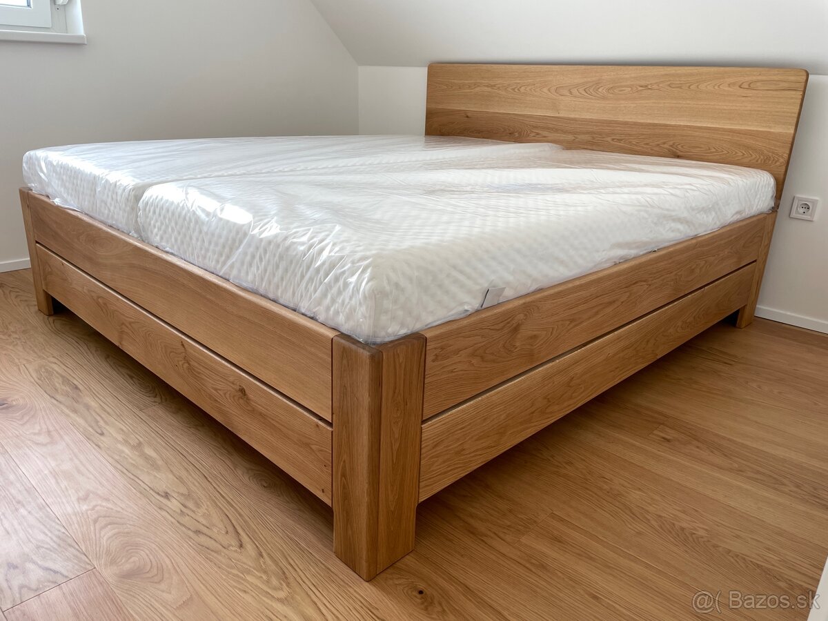 Dubová posteľ s úložným priestorom - 6