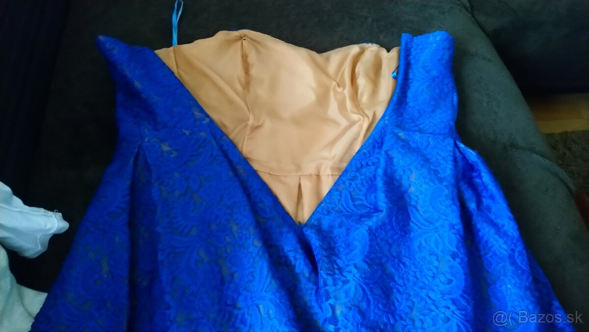 modré elegantné šaty - 6