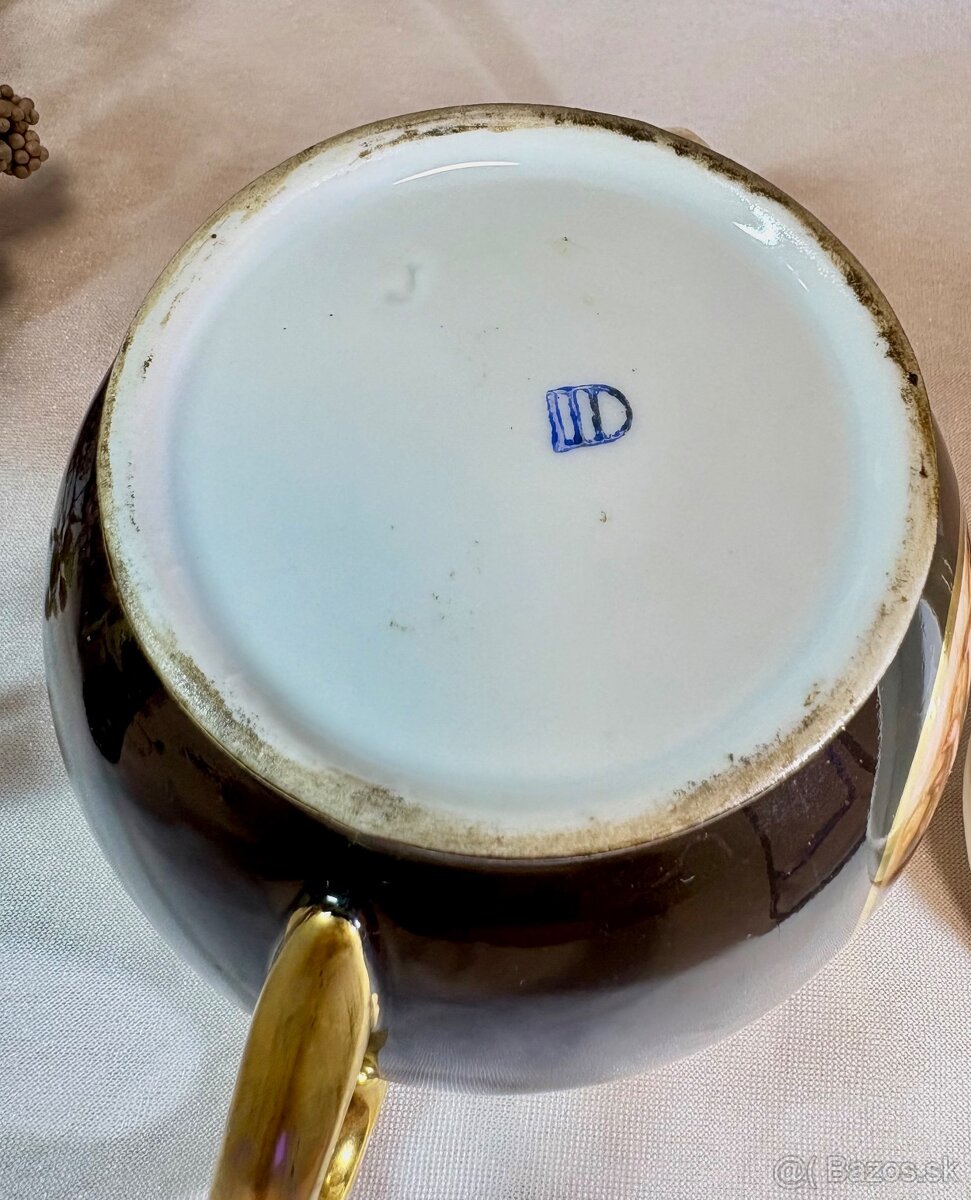 Porcelánové doza stará Vieden - 6