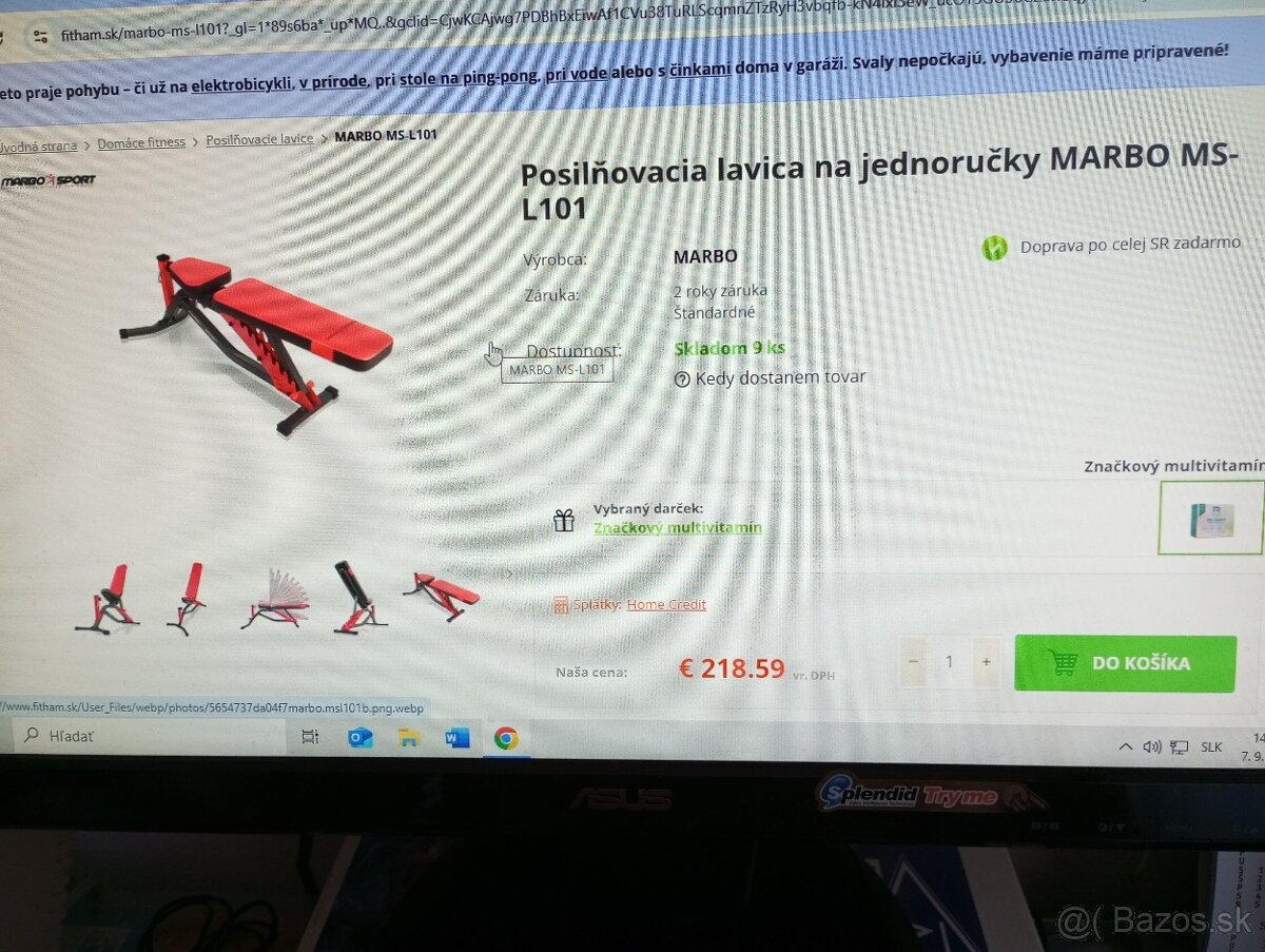 Univerzálna,viacúčelová lavica MARBOSPORT - ČISTO NOVÁ za1/2 - 6