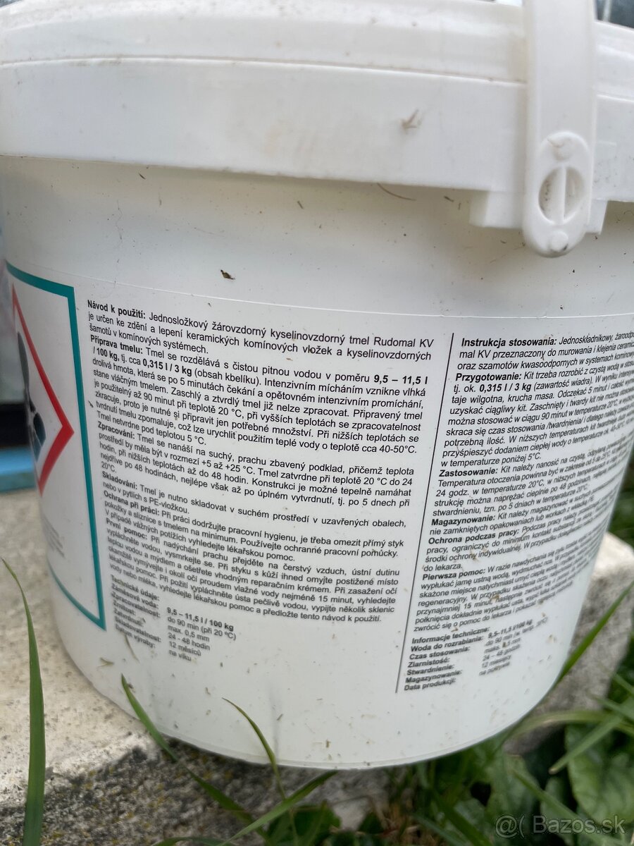 Miska na kondenz ZOP, šamotový tmel Rudomal - 6