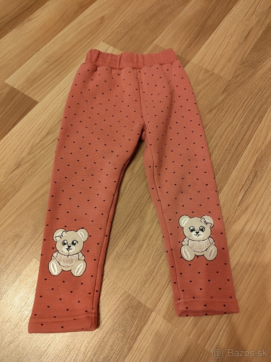 Dievčenské tepláky/ ružové červené - 6