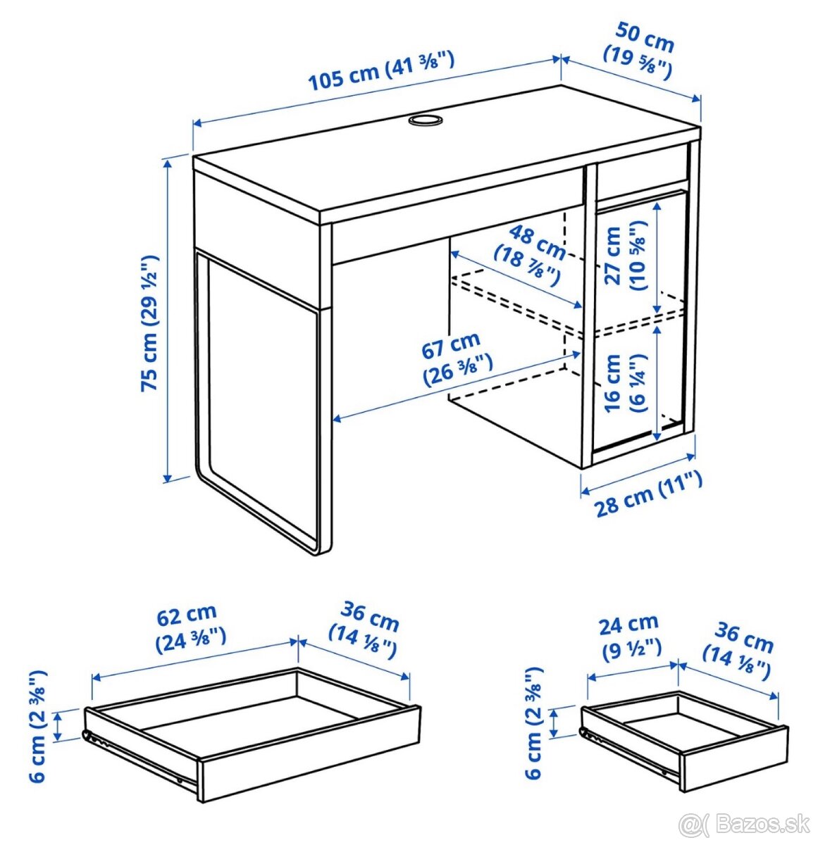 detský písací stôl IKEA MICKE - 6