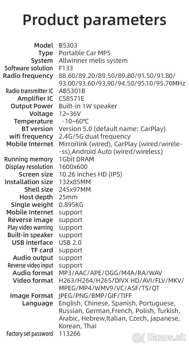 Android / Carplay autoradio 10" - 6