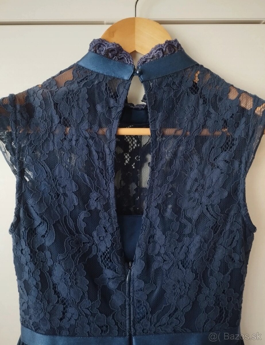 Kráľovské modré spoločenské šaty - 6