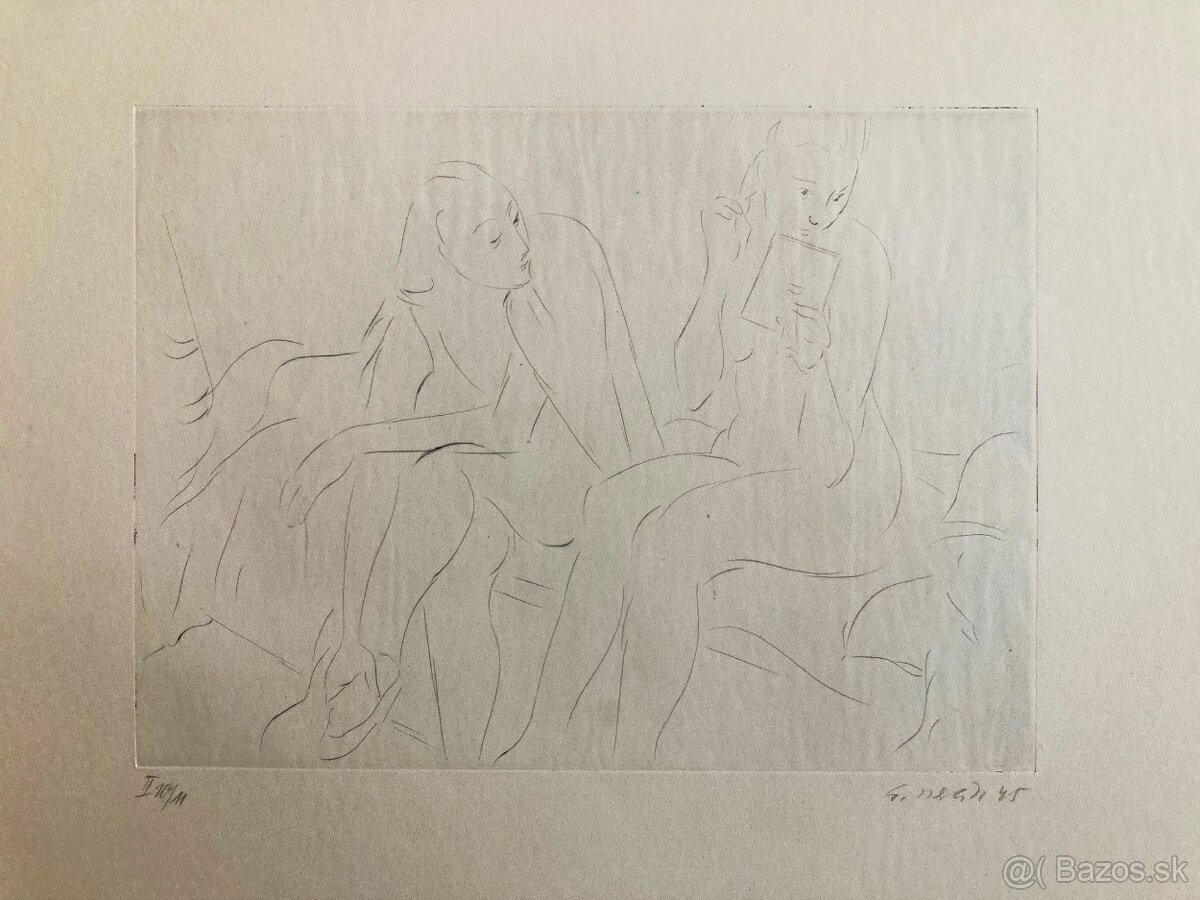 E. Nevan - Odpočívající tanečnice (12 grafík), 1946 - 6