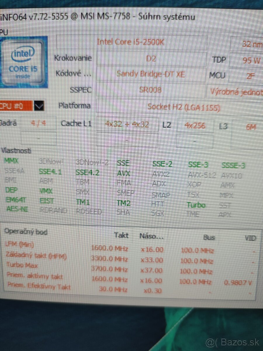 MSI Z77A -G43 GAMING + I5 2500K - 6