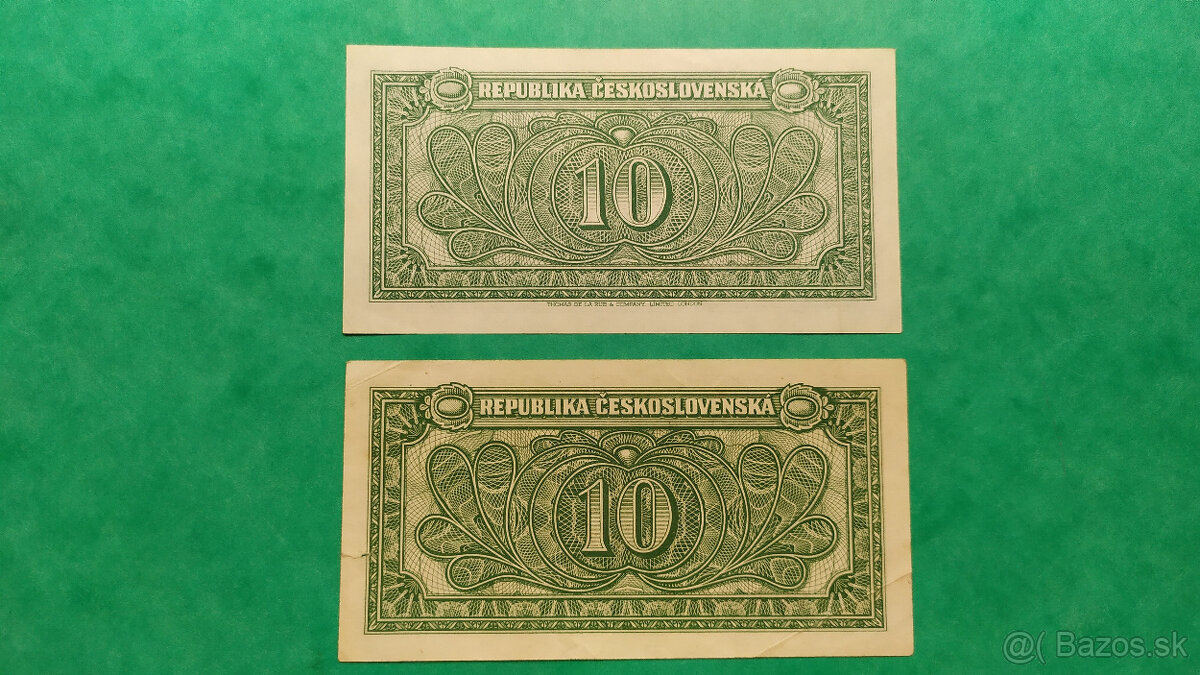 10 Kčs 1945 a 1950 - 6