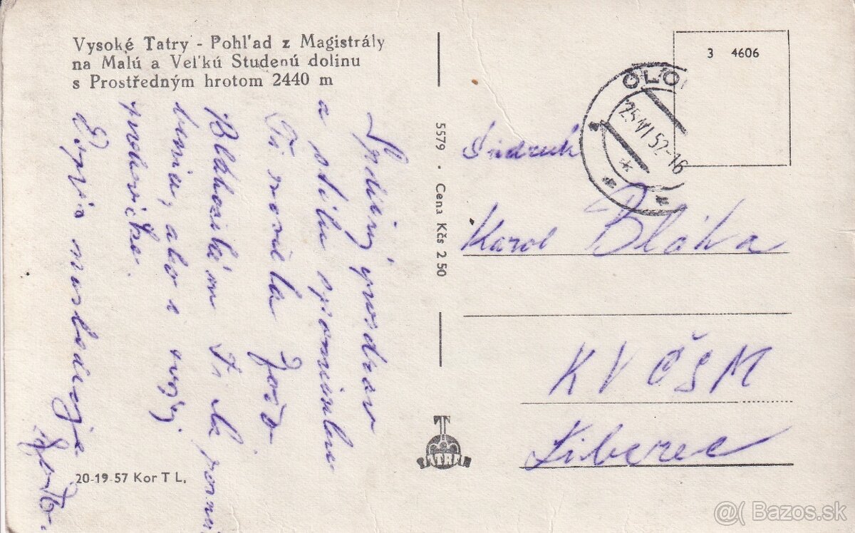 Staré pohľadnice Vysoké Tatry, Ľubochňa, Magistrála, Encián - 6