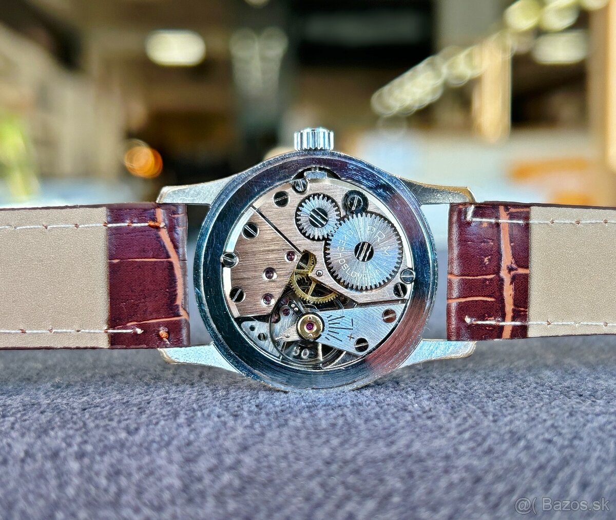 Československé mechanické vintage retro hodinky PRIM Šupináč - 6