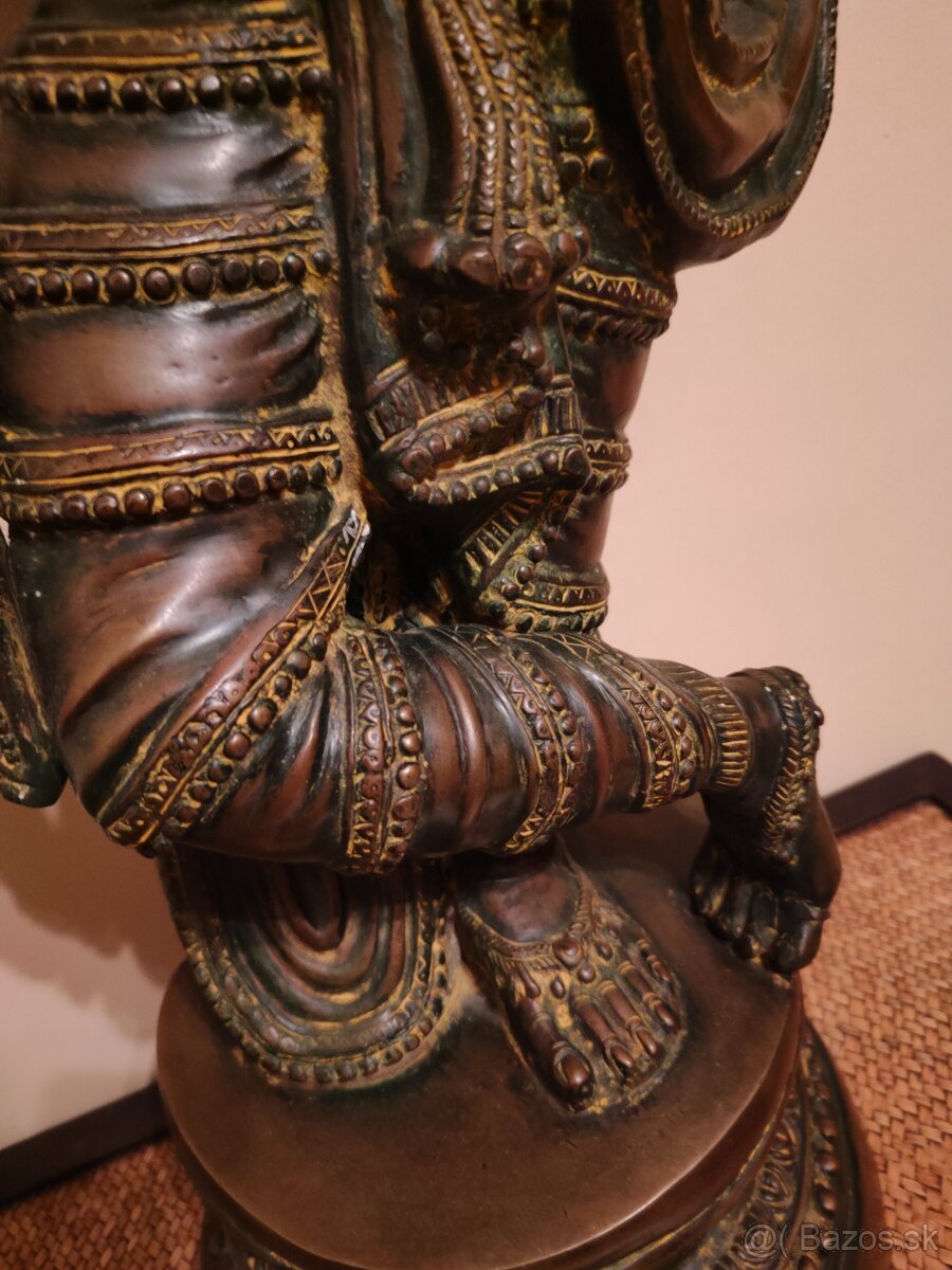 Veľká Socha pána Krišnu zeleno hnedá - 6