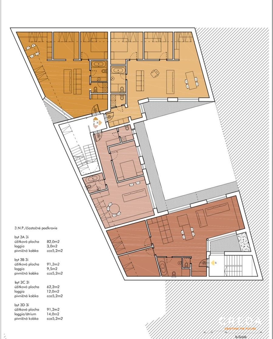 CREDA | predaj 3-izb. byt, Nitra - centrum, Janka Kráľa - 6