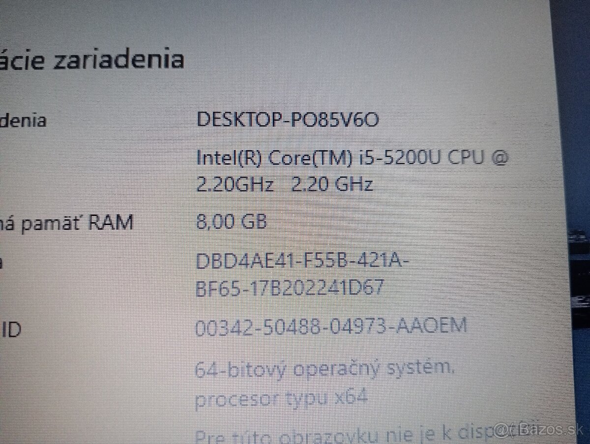 predám Hp 350 G2 , Intel core i5 , 8gb ram , ssd - 6