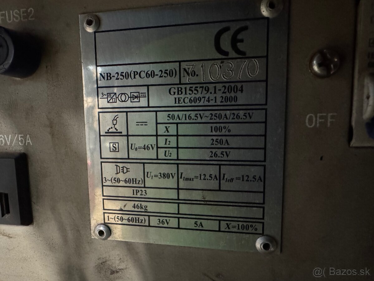 Predam zvaracku MIG Time Invertor MB 250 - 6