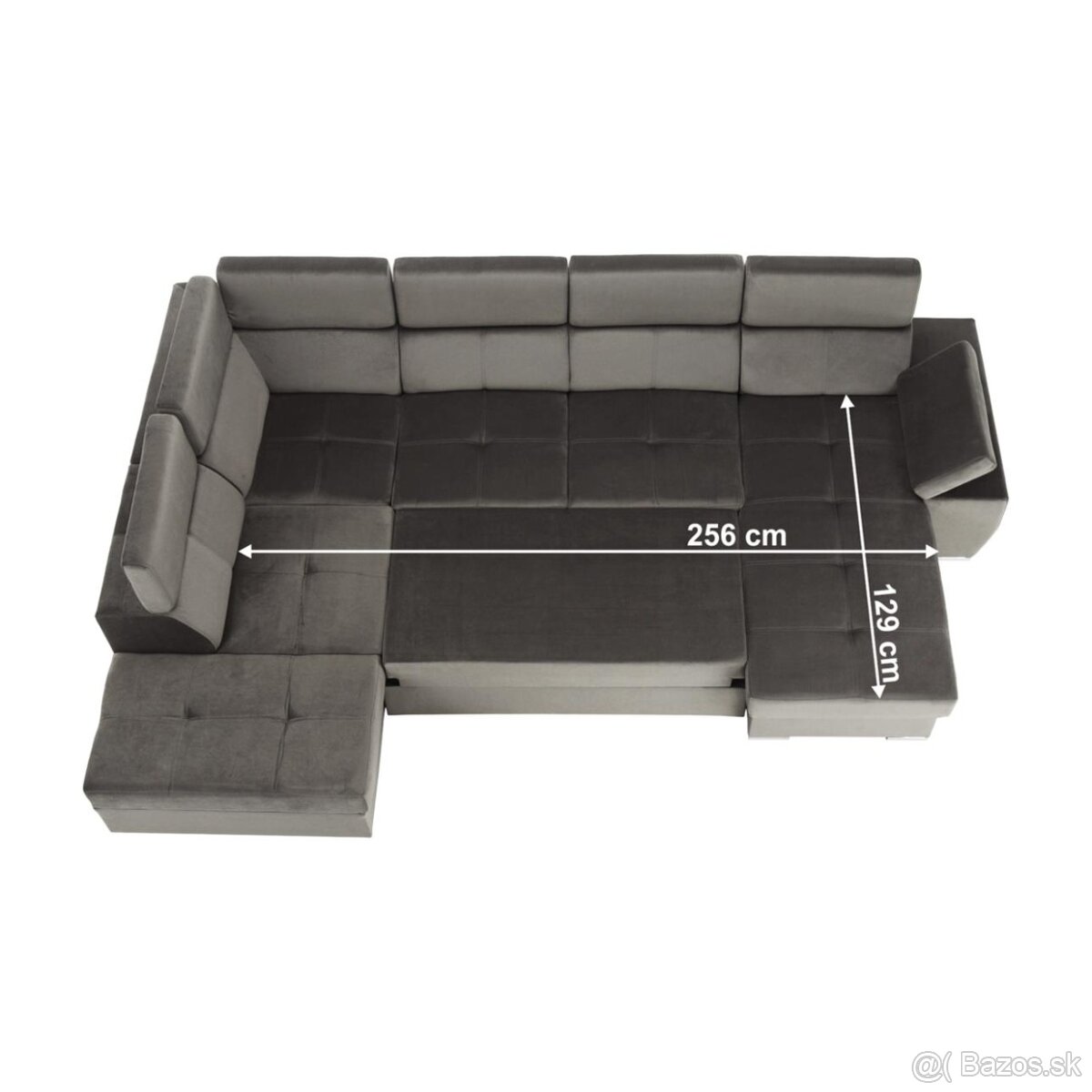 Sedacia súprava tvar U, rozkladacia, úložný priestor . - 6