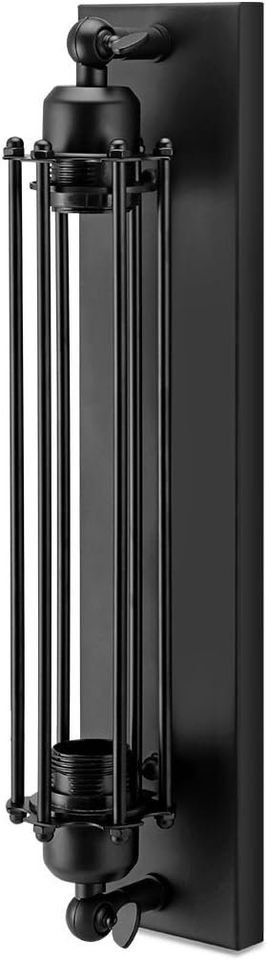 Černé nástěnné svítidlo ve vintage stylu - 6