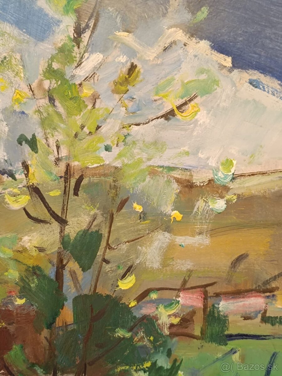 Obraz Jana Lieblová, dedina na Záhorí, olej 63x73 - 6