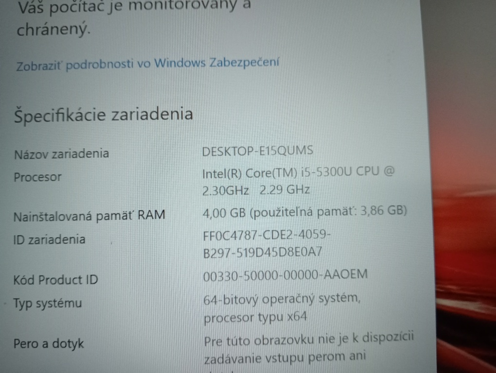predám Dell latitude 5450 - Intel core i5 - 4gb ram - 6