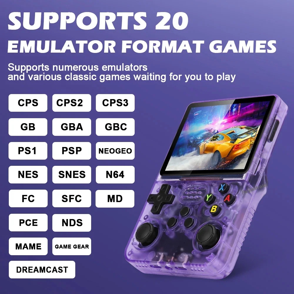 Predám novú purpurovú retro konzolu R36S-128GB. - 6