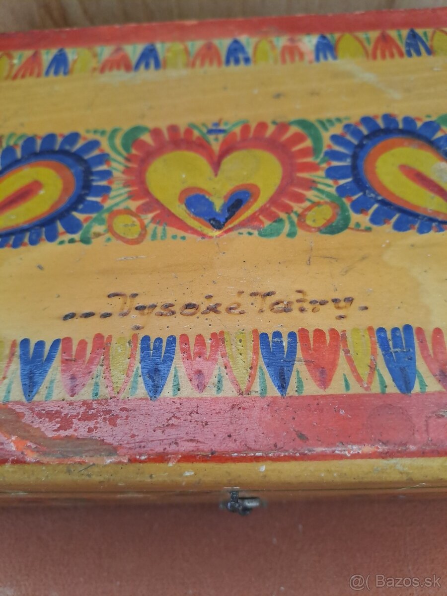 Dřevěné šperkovnice/krabička s folklórními vzory - 6