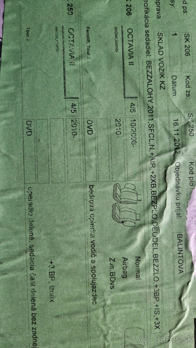 Š. OCTAVIA 2 - príslušenstvo a ND - 6